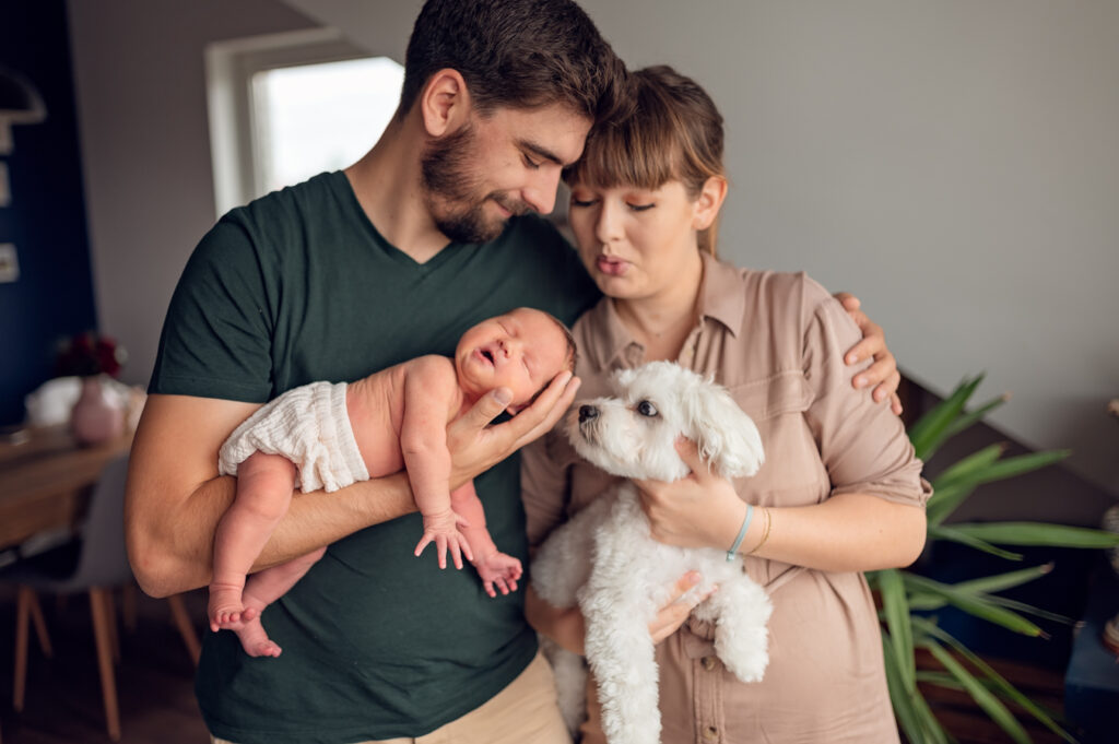 Sesja noworodkowa lifestyle w domu