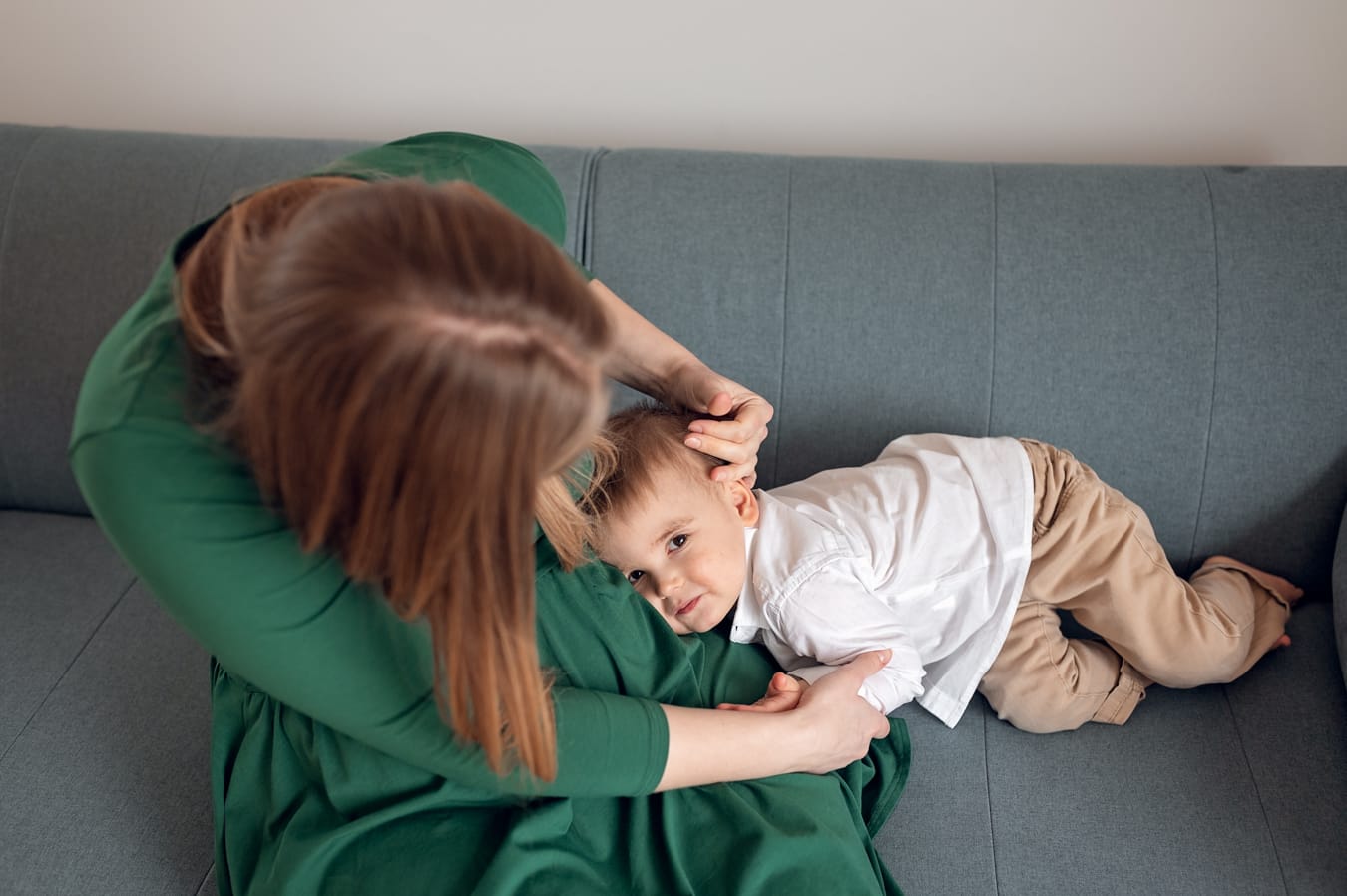 Portret starszego dziecka rodzinna sesja noworodkowa