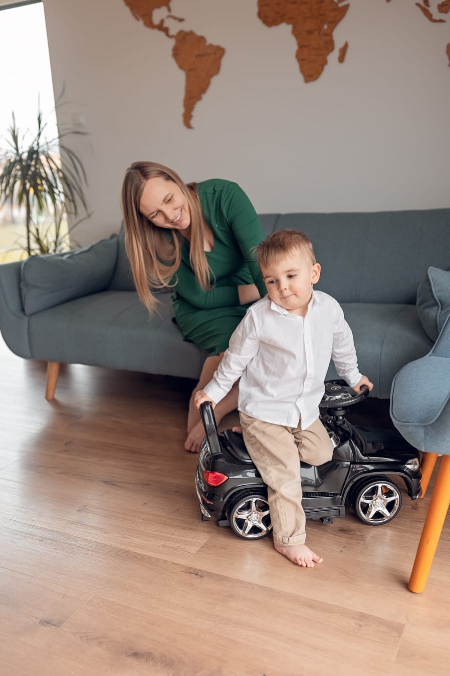 Dwulatek w domu rodzinna sesja noworodkowaTrójmiasto