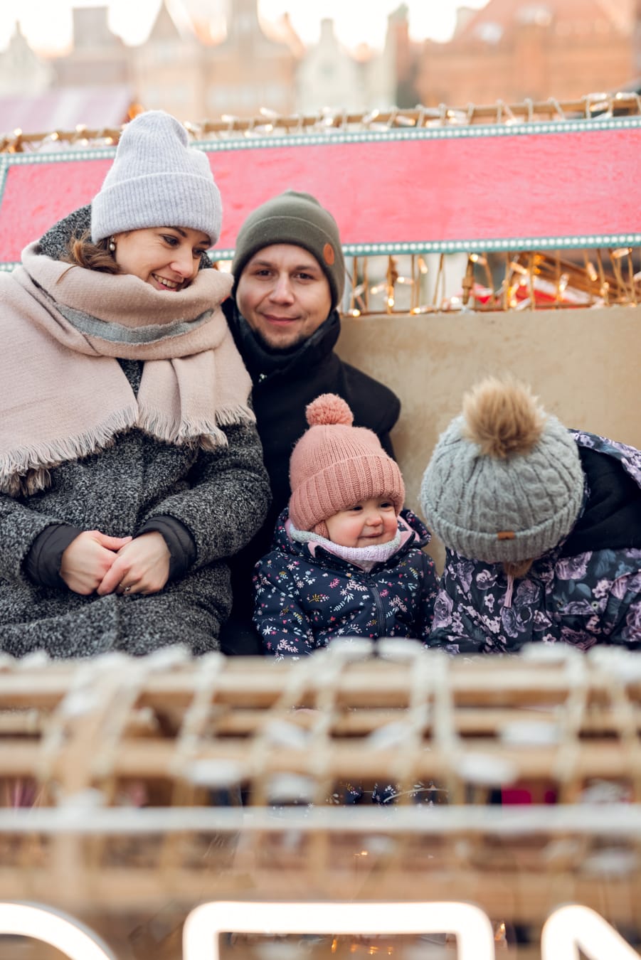 Rodzinna sesja świąteczna w plenerze Trójmiasto