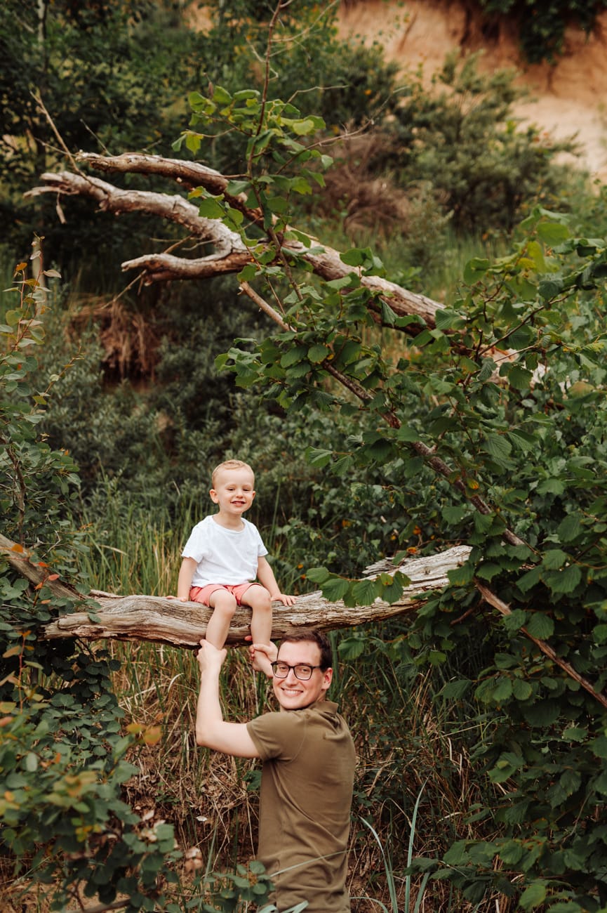 Tata z dwulatkiem sesja nad morzem Gdynia