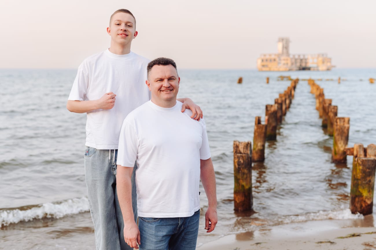 Tata z synem portret sesja rodzinna Gdynia