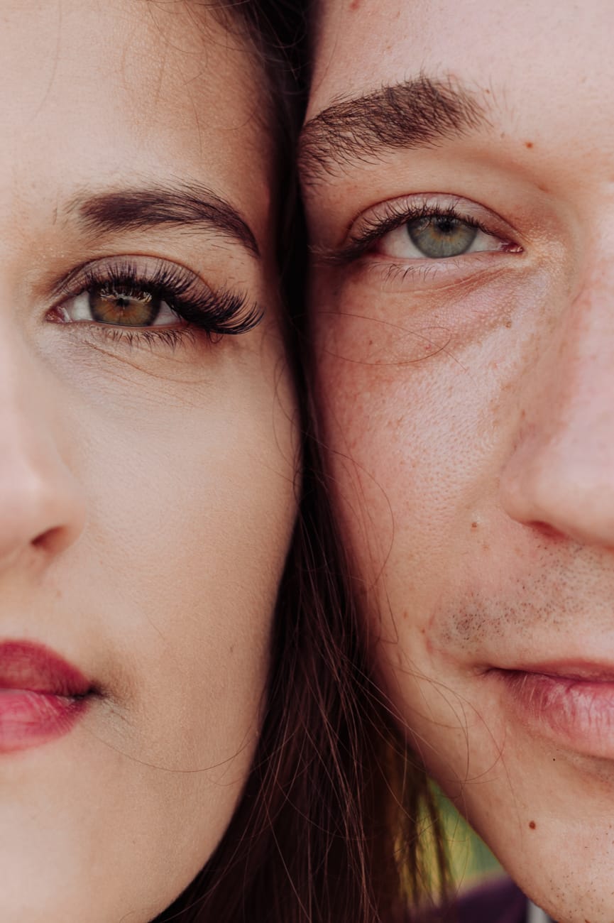 Portret młodej pary sesja poślubna nad morzem Gdynia Babie Doły